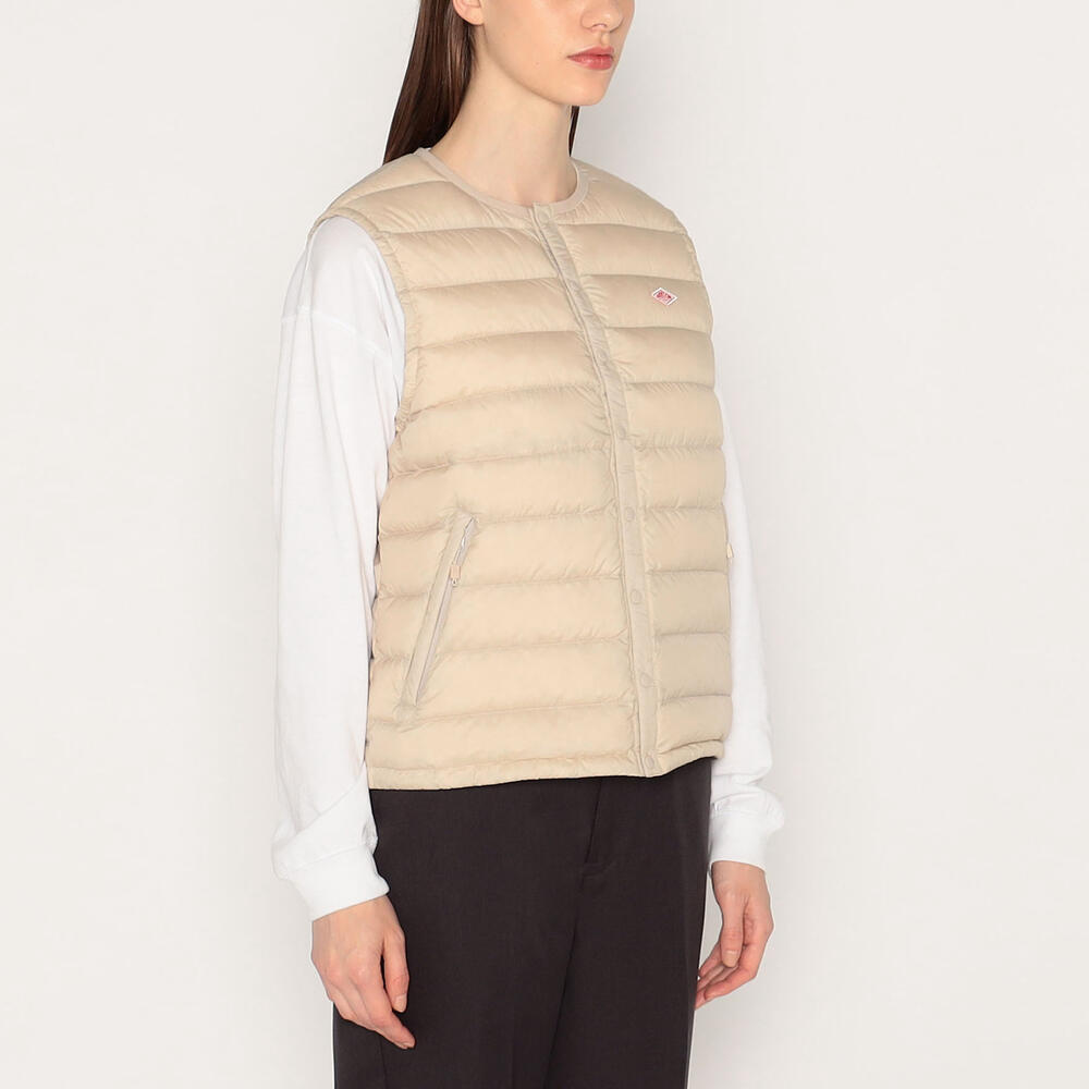 DANTON ダントンWOMEN'S HOODED DOWN VEST DANTON WOMEN'S CREWNECK INNER DOWN VEST
