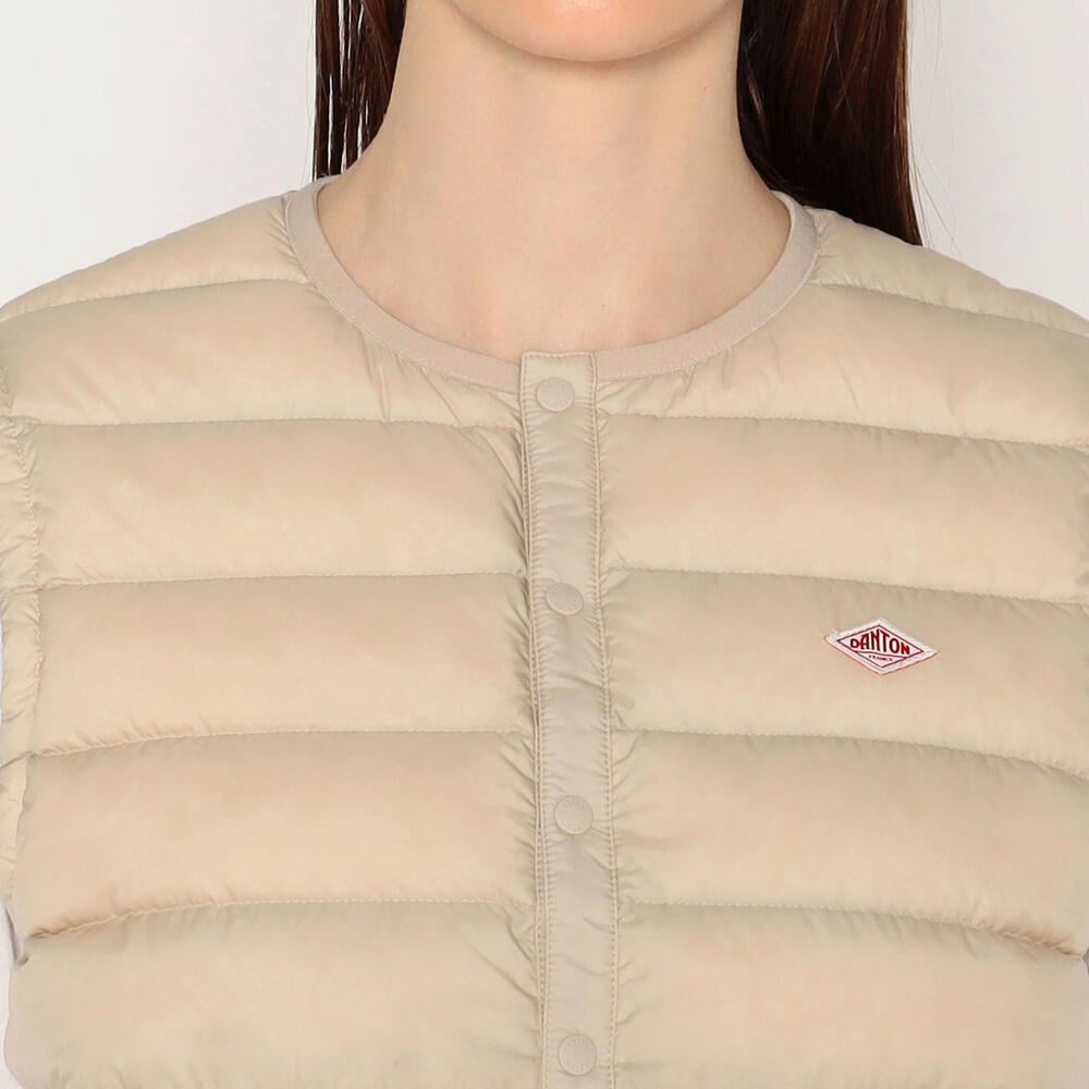 DANTON  CREWNECK INNER DOWN VEST M ベージュ B:MING by BEAMS（ビーミング by ビームス）DANTON / CREWNECK
