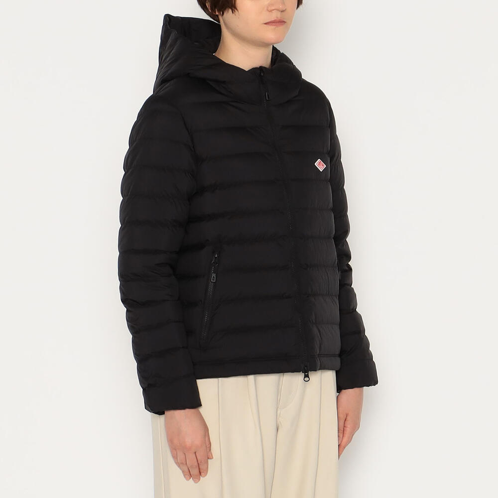 WOMEN'S NYLON TAFFETA MIDDLE DOWN HOODED JACKET｜COAT｜DANTON