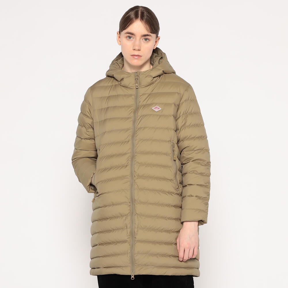 WOMEN'S NYLON TAFFETA MIDDLE DOWN HOODED COAT｜COAT｜DANTON