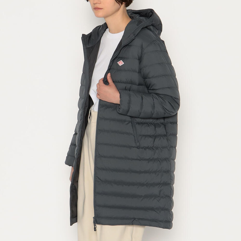 WOMEN'S NYLON TAFFETA MIDDLE DOWN HOODED COAT｜COAT｜DANTON
