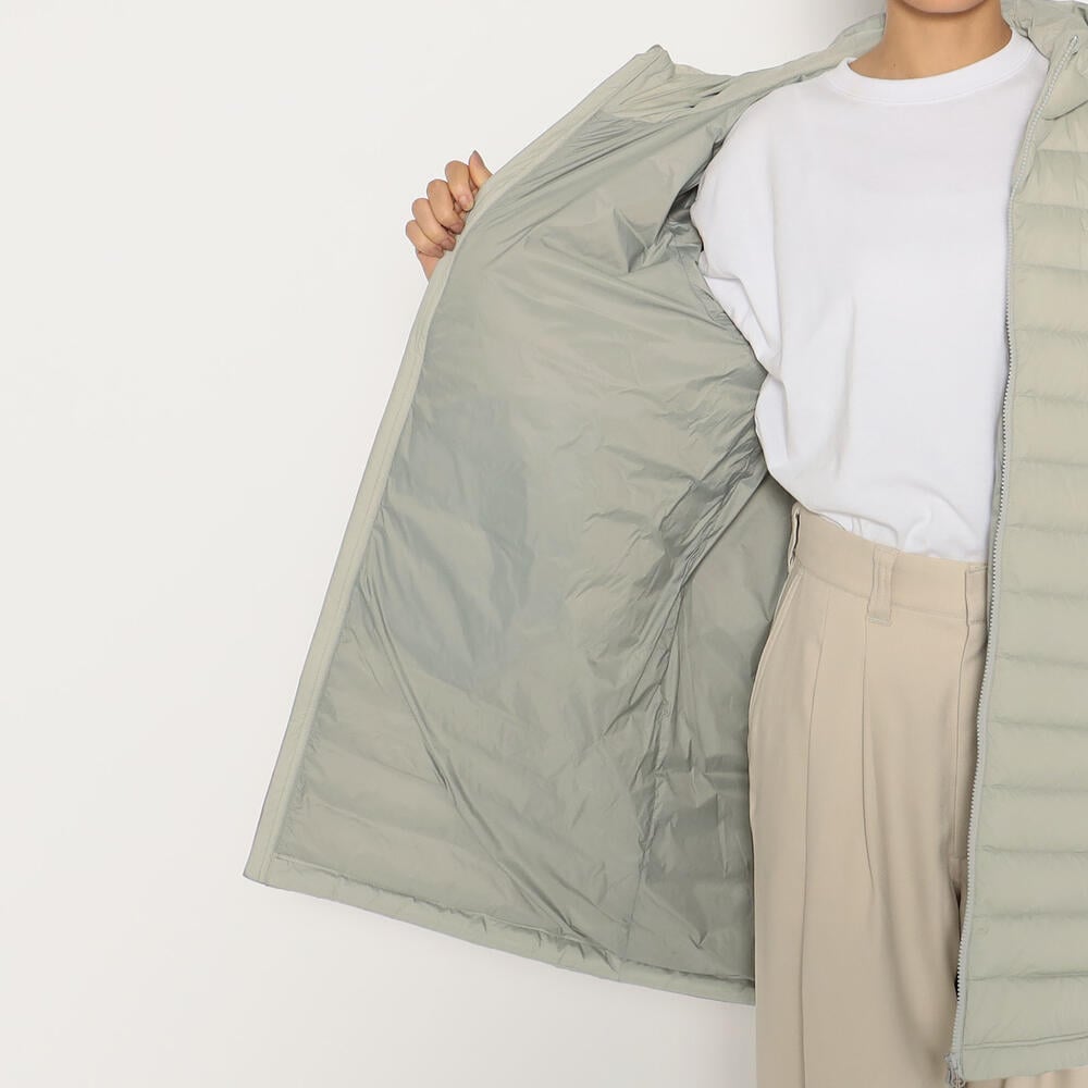 WOMEN'S NYLON TAFFETA MIDDLE DOWN HOODED COAT｜COAT｜DANTON