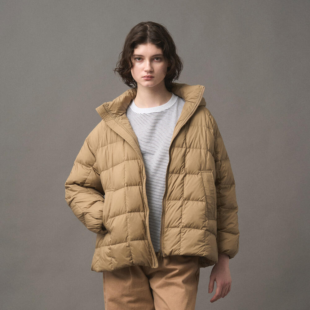 WOMEN'S NYLON TAFFETA SQUARE QUILTED DOWN JACKET｜COAT｜DANTON