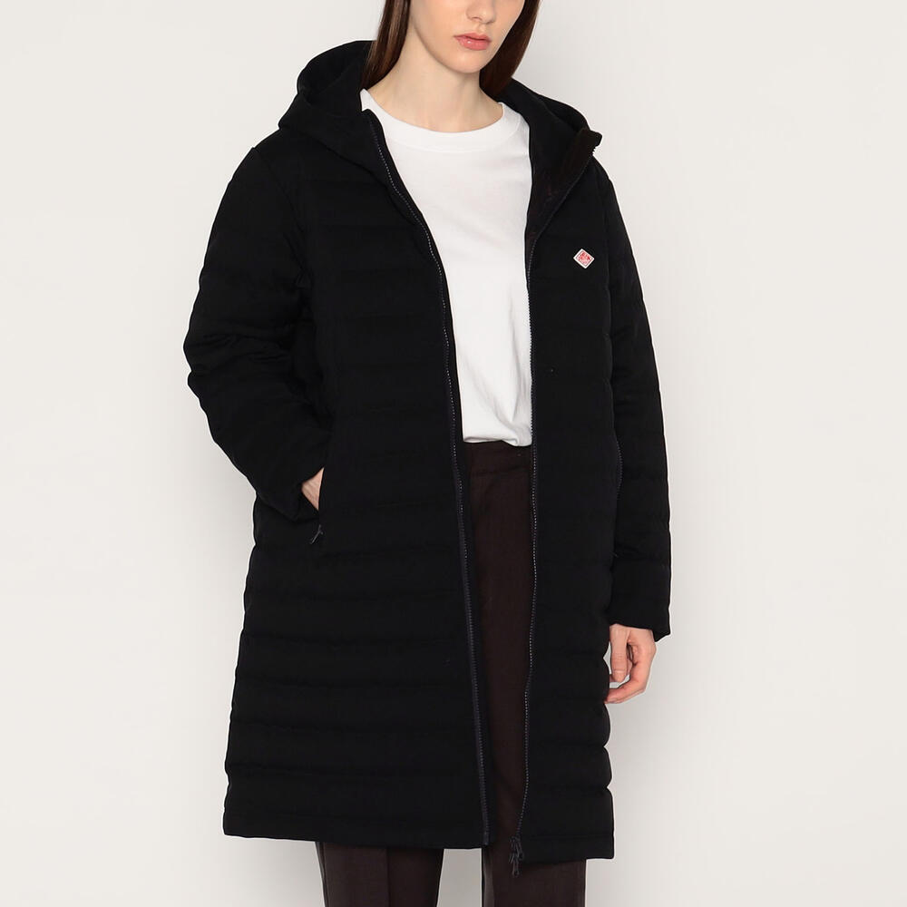 WOMEN'S WOOL LIKE POLYESTER MIDDLE DOWN HOODED COAT｜COAT｜DANTON