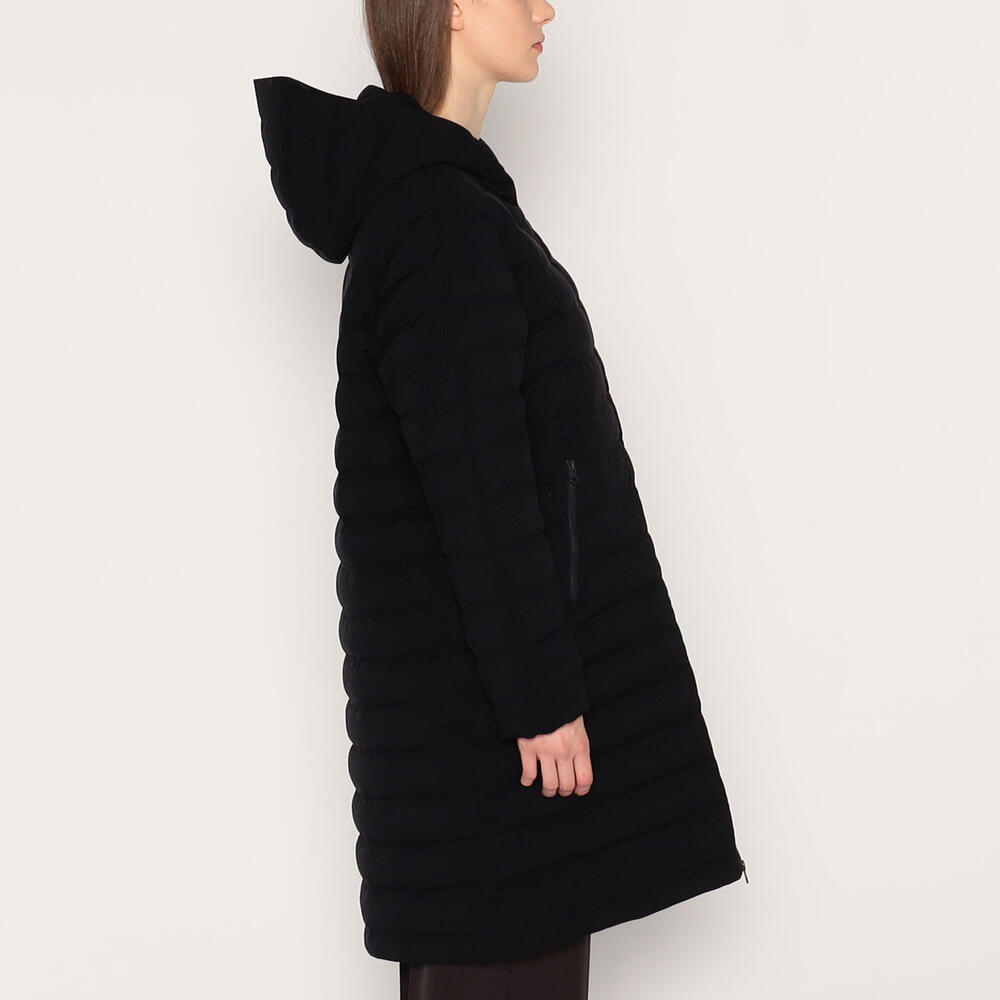 DANTON /ダントン POLYESTER DOWN ブラック S WOMEN'S WOOL LIKE POLYESTER MIDDLE DOWN HOODED COAT｜COAT｜DANTON