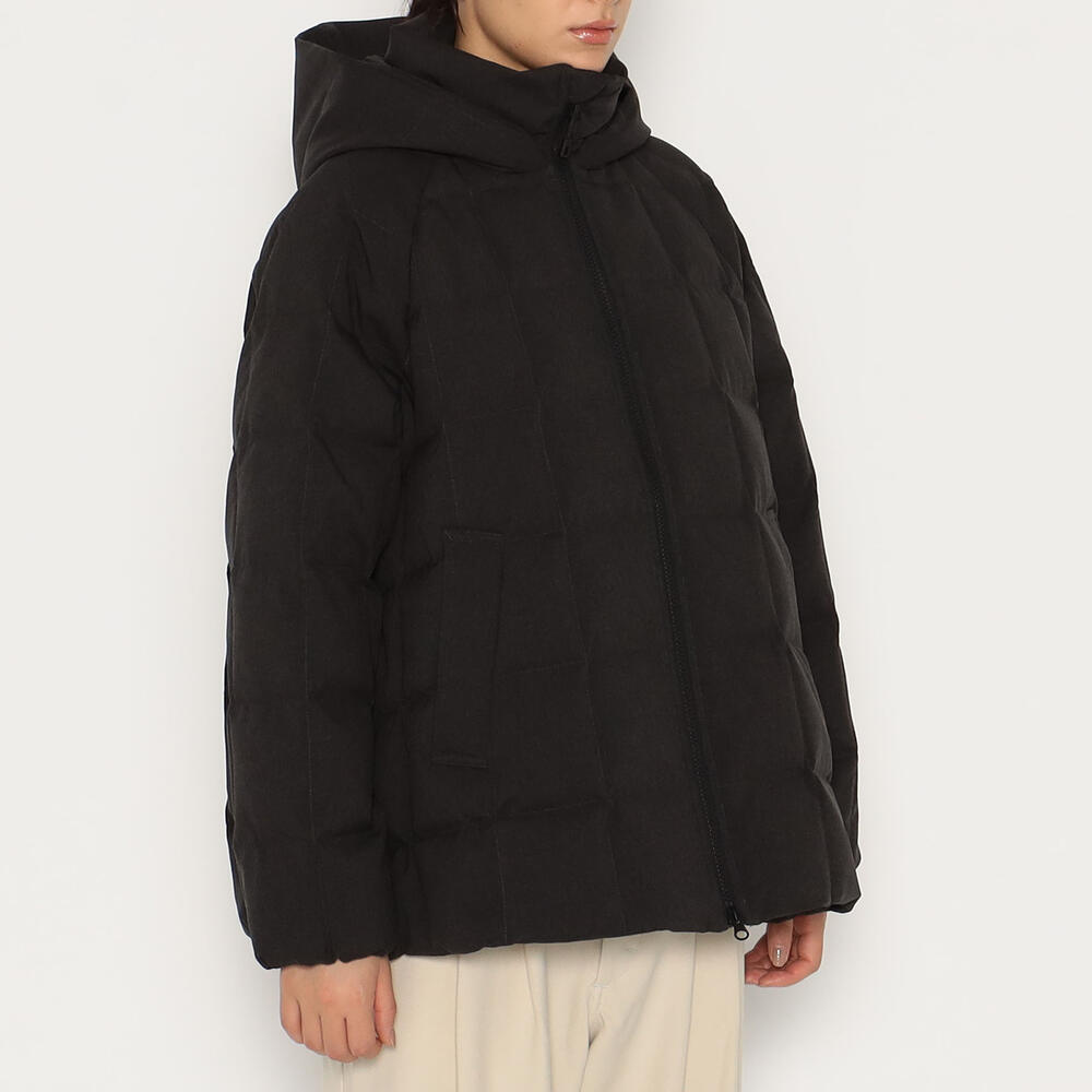 WOMEN'S WOOL LIKE POLYESTER SQUARE QUILTED DOWN JACKET｜COAT