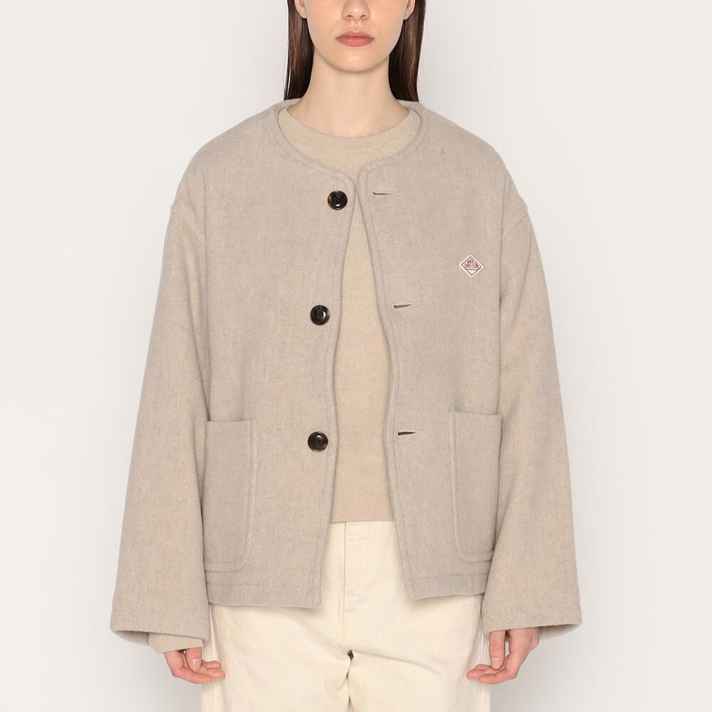 WOMEN'S WOOL LIGHT PILE COLLARLESS JACKET｜JACKET｜DANTON(ダントン