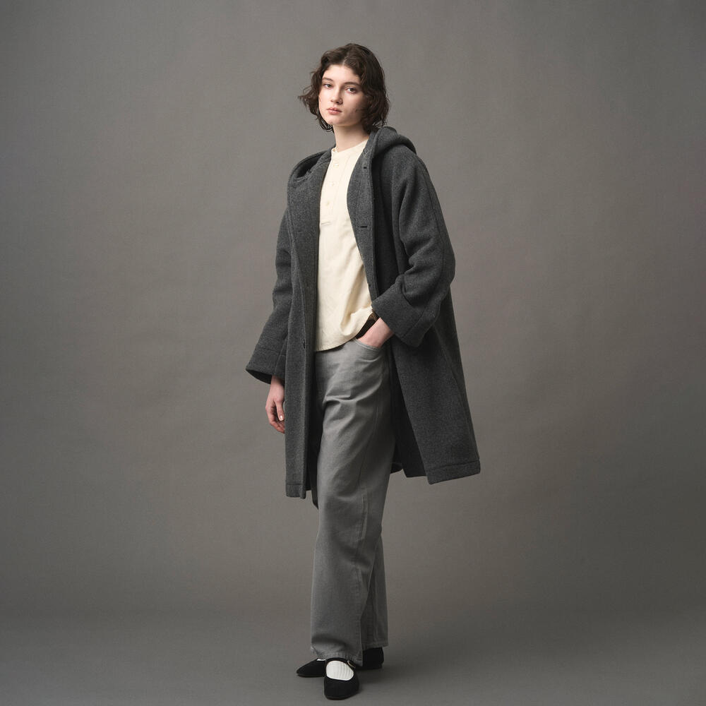 WOMEN'S WOOL LIGHT PILE HOODED COAT｜COAT｜DANTON(ダントン