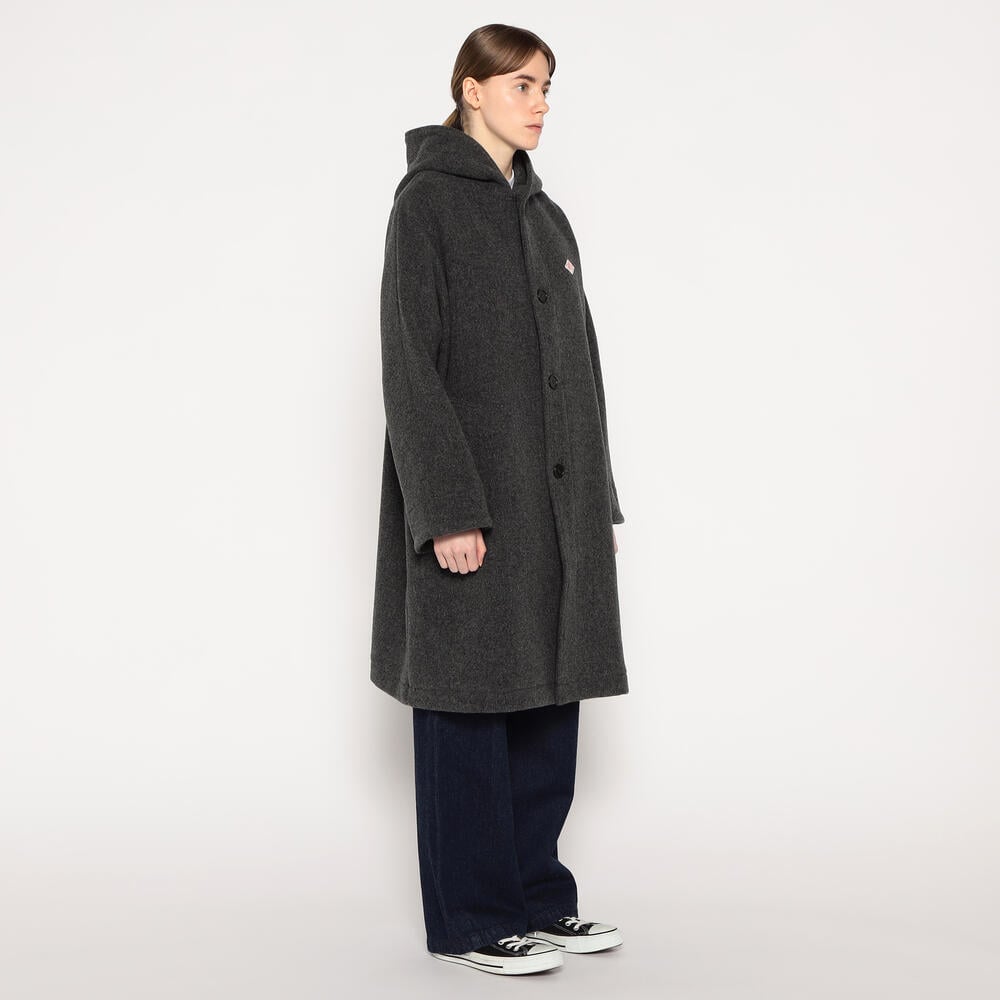 WOMEN'S WOOL LIGHT PILE HOODED COAT｜COAT｜DANTON(ダントン