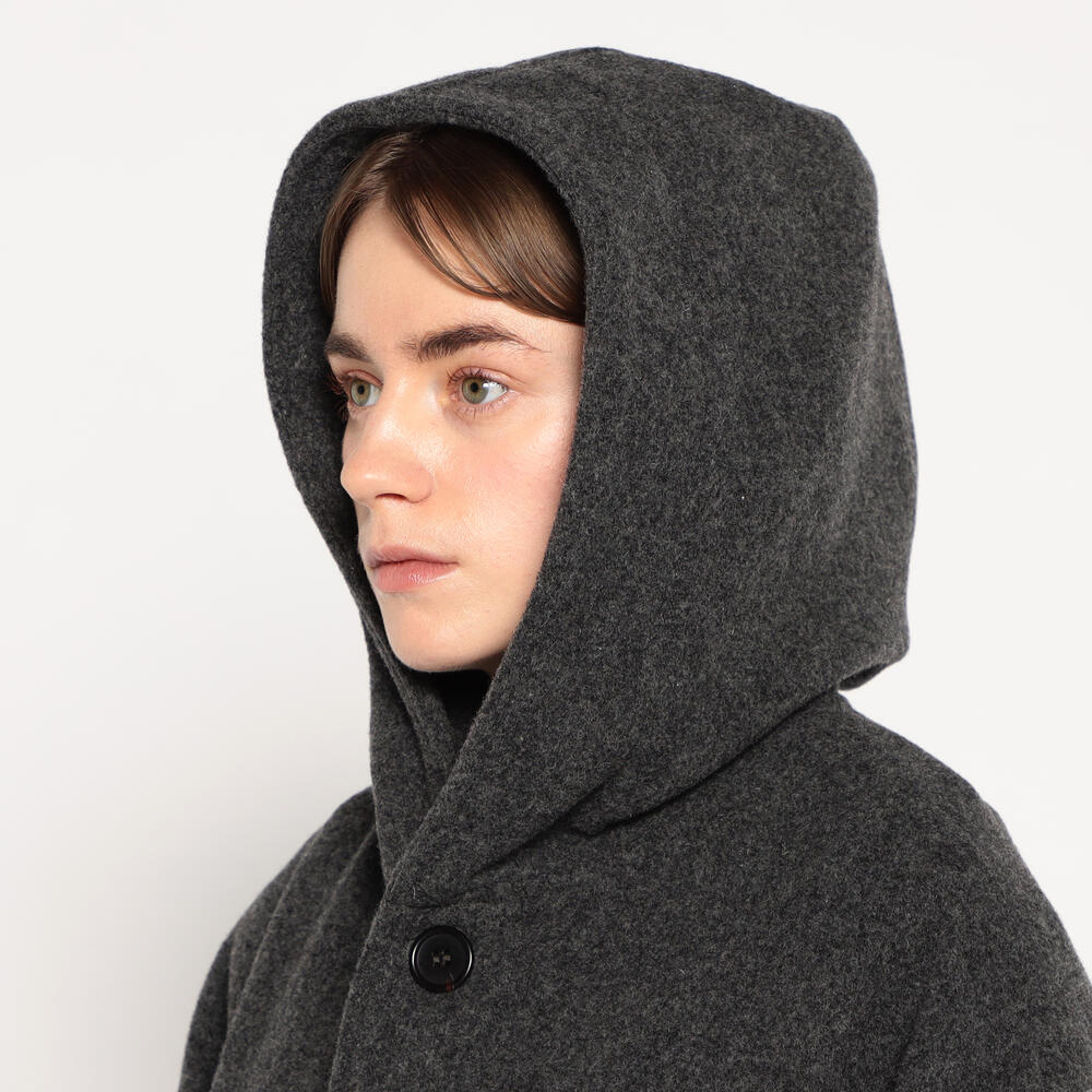 WOMEN'S WOOL LIGHT PILE HOODED COAT｜COAT｜DANTON(ダントン