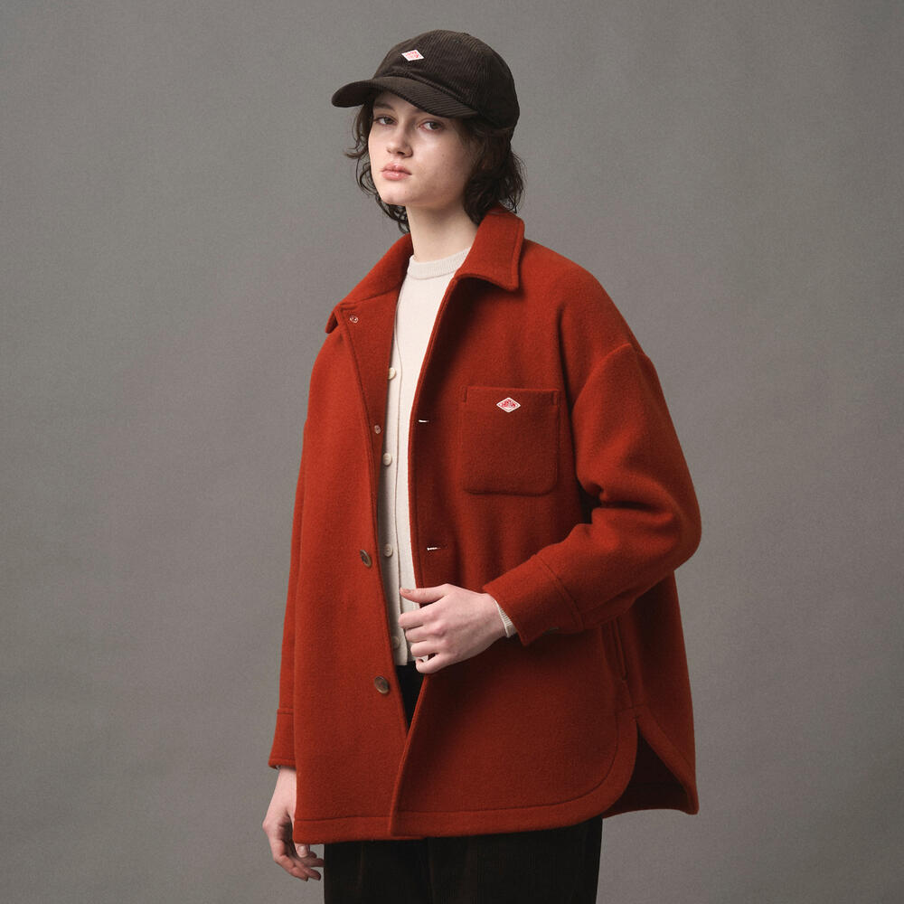 WOMEN'S WOOL MELTON SHIRT BLOUSON｜JACKET｜DANTON(ダントン