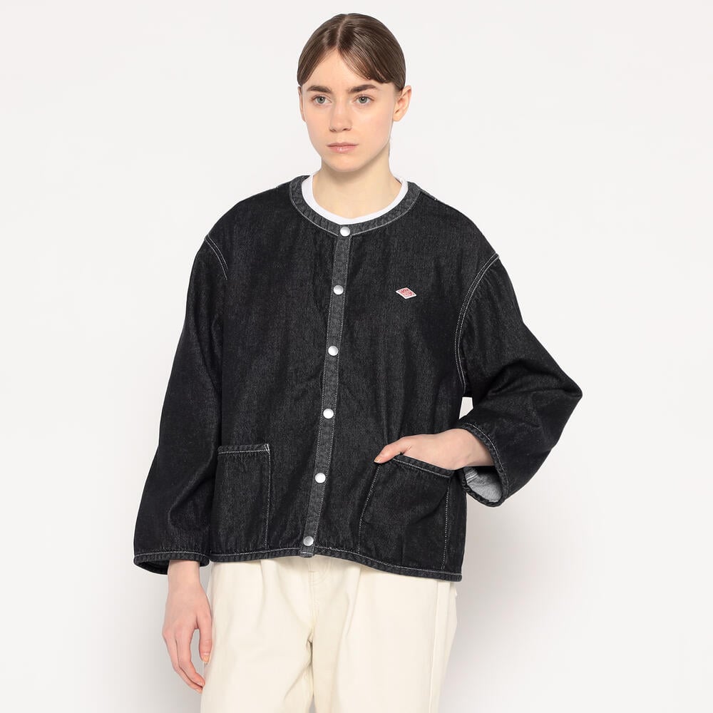 WOMEN'S DENIM COLLARLESS JACKET｜JACKET｜DANTON(ダントン