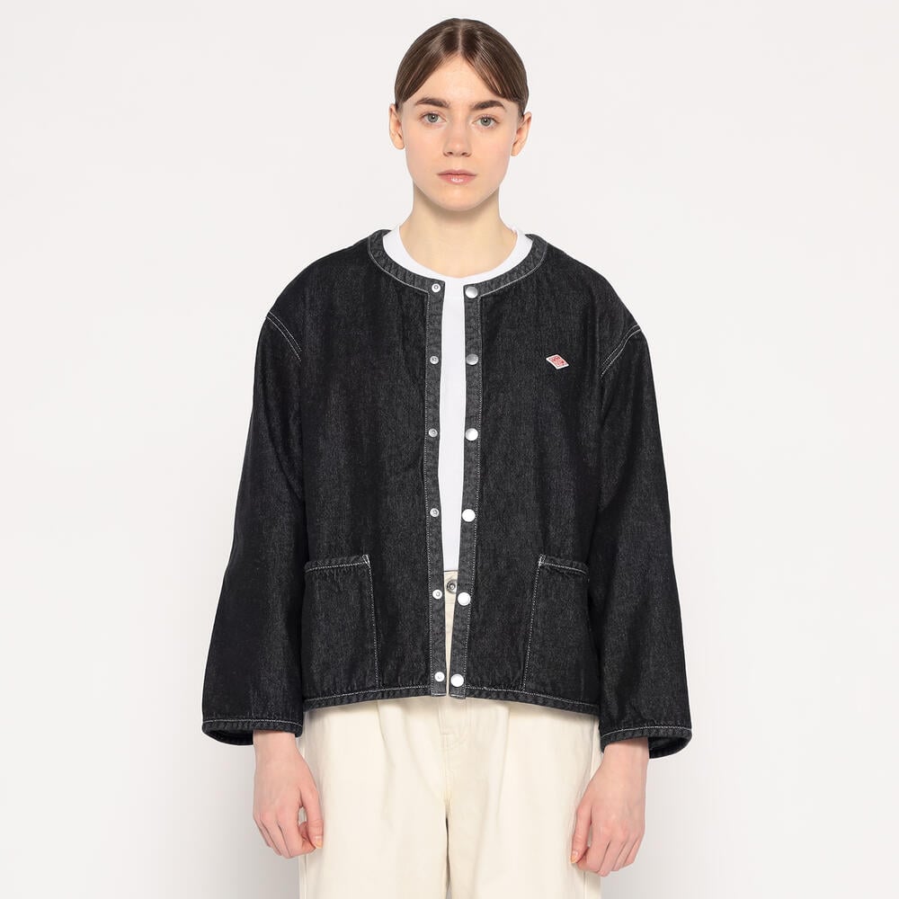 WOMEN'S DENIM COLLARLESS JACKET｜JACKET｜DANTON(ダントン