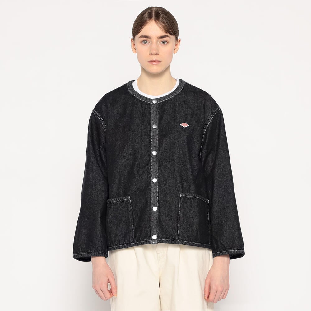 WOMEN'S DENIM COLLARLESS JACKET｜JACKET｜DANTON(ダントン