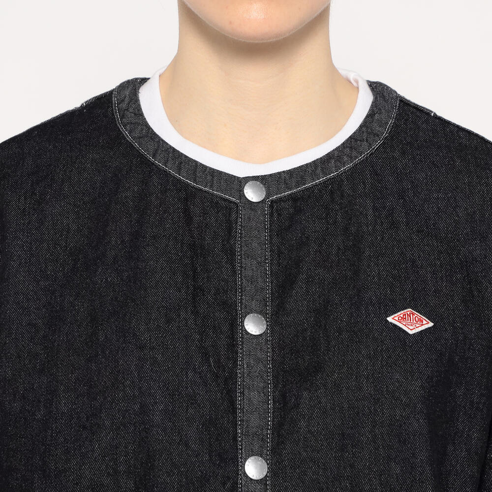 ジャケット・アウター DANTON WOMEN'S DENIM COLLARLESS JACKET DANTON/ WOMEN'S DENIM COLLARLESS JACKET