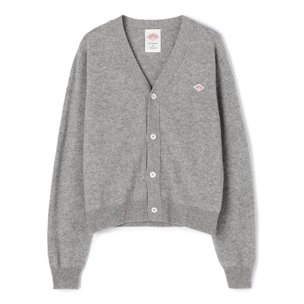 【新品】DANTON ダントン　ウールカーディガン　　グレー　36 WOMEN'S LAMBSWOOL V-NECK KNIT CARDIGAN｜KNIT｜DANTON(ダントン