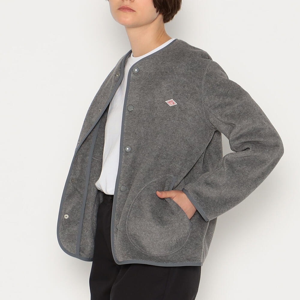 ジャケット・アウター DANTON WOMEN'S FLEECE COLLARLESS COAT WOMEN'S FLEECE COLLARLESS VEST｜CUT AND SEWN｜DANTON