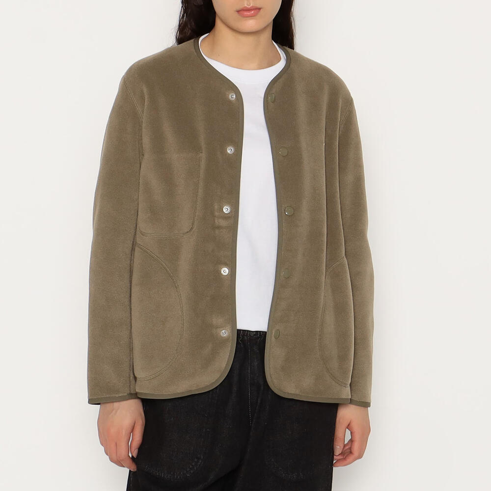 ジャケット・アウター DANTON WOMEN'S FLEECE COLLARLESS COAT Danton Women Fleece Collarless Long Jacket - Grey | Garmentory