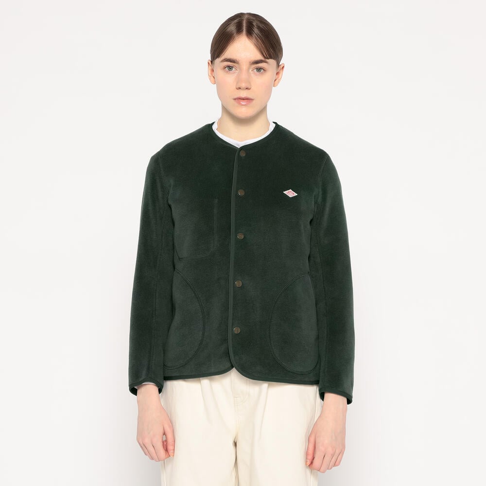 WOMEN'S FLEECE COLLARLESS JACKET｜CUT AND SEWN｜DANTON
