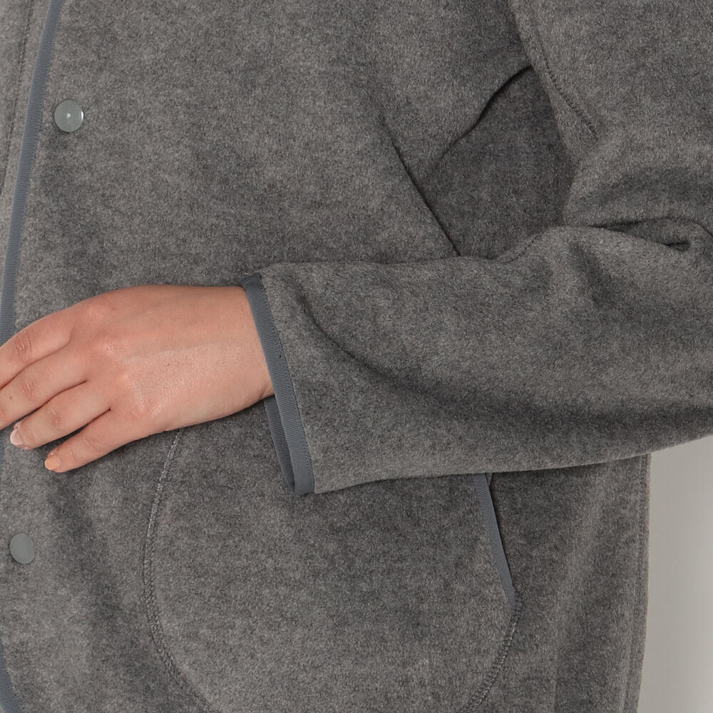 WOMEN'S FLEECE COLLARLESS JACKET｜CUT AND SEWN｜DANTON