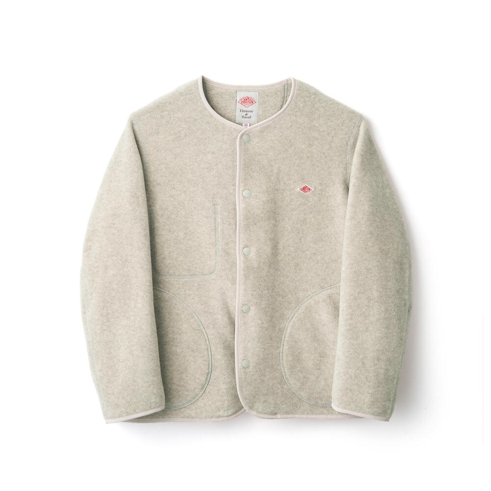 ジャケット・アウター DANTON WOMEN'S FLEECE COLLARLESS COAT Danton Women Fleece Collarless Long Jacket - Grey | Garmentory