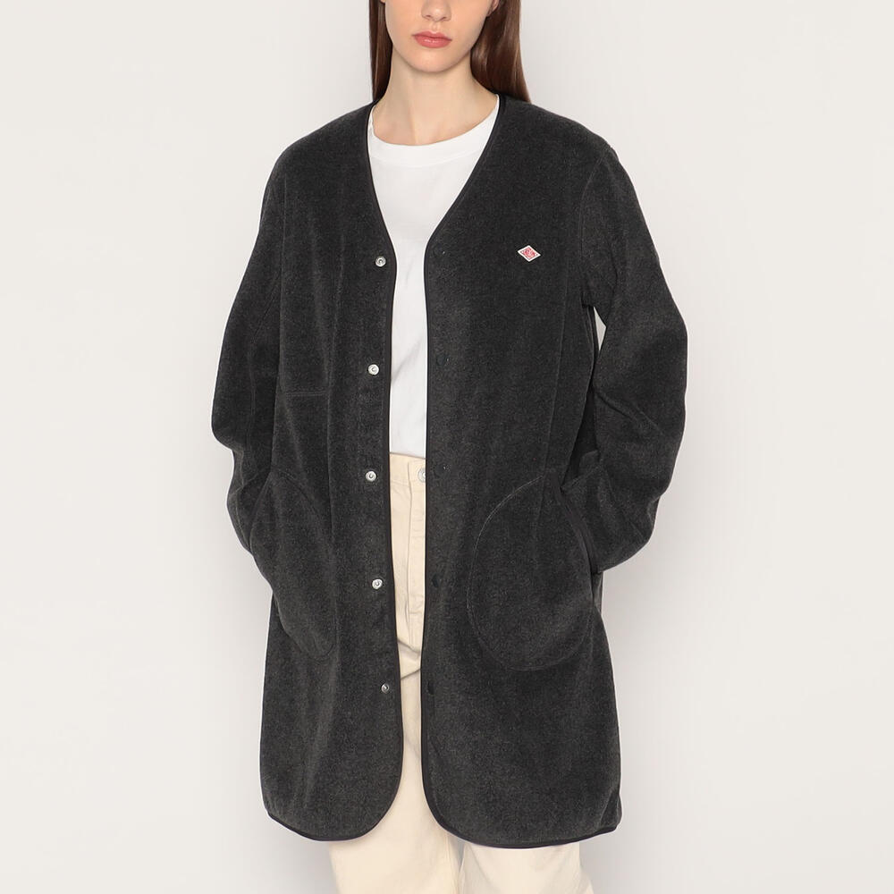 ジャケット・アウター DANTON WOMEN'S FLEECE COLLARLESS COAT WOMEN'S FLEECE COLLARLESS JACKET｜CUT AND SEWN｜DANTON