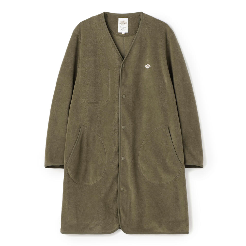 ジャケット・アウター DANTON WOMEN'S FLEECE COLLARLESS COAT WOMEN'S FLEECE COLLARLESS COAT|CUT AND SEWN|DANTON
