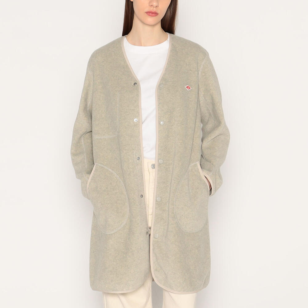 ジャケット・アウター DANTON WOMEN'S FLEECE COLLARLESS COAT WOMEN'S FLEECE COLLARLESS COAT｜CUT AND SEWN｜DANTON