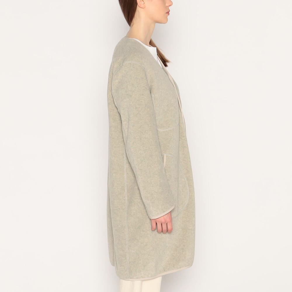 ジャケット・アウター DANTON WOMEN'S FLEECE COLLARLESS COAT DANTON（ダントン）の「WOMEN'S FLEECE COLLARLESS COAT（ノー