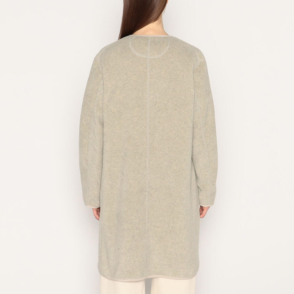 ジャケット・アウター DANTON WOMEN'S FLEECE COLLARLESS COAT DANTON（ダントン）の「WOMEN'S FLEECE COLLARLESS COAT（ノーカラー