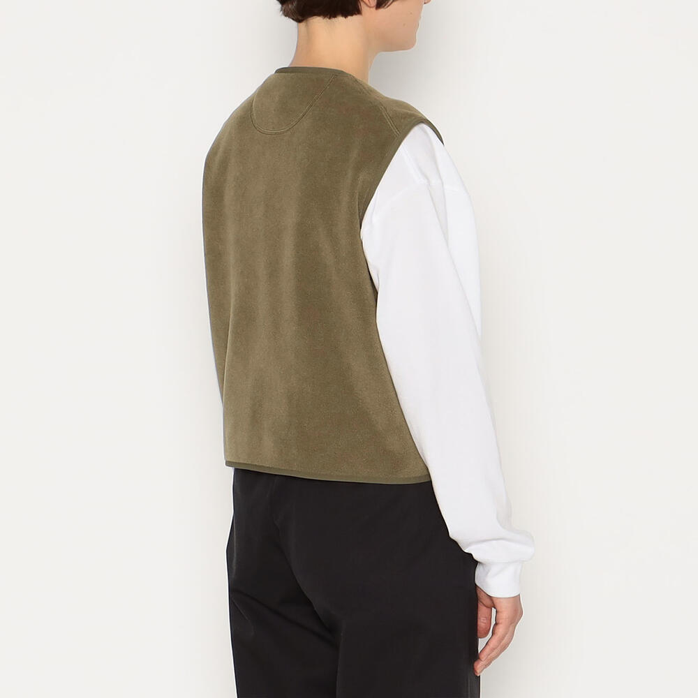 WOMEN'S FLEECE COLLARLESS VEST｜CUT AND SEWN｜DANTON(ダントン