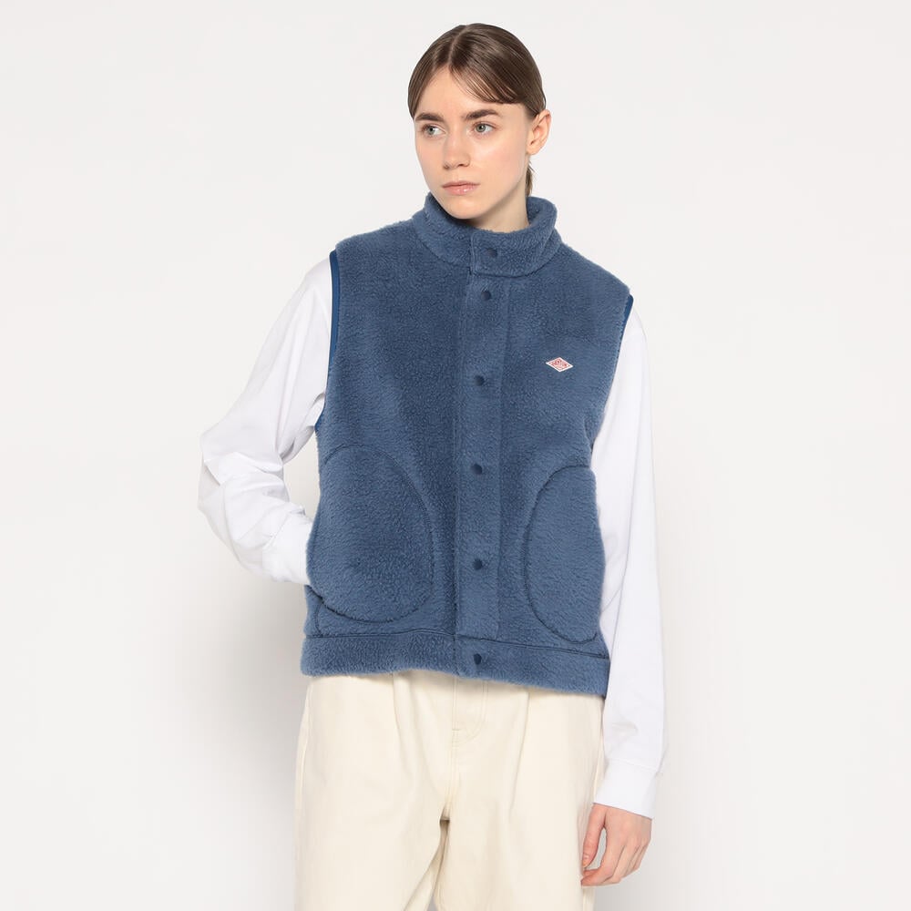 【DANTON】Mサイズ美品ボアベスト ダントン DANTON 美品 INSULATION LIGHT BOA HOODED VEST