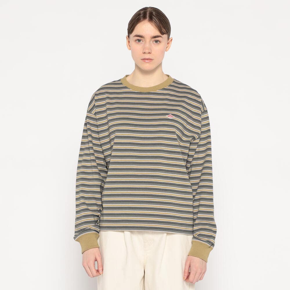 WOMEN'S LONG SLEEVE T-SHIRT STRIPE｜CUT AND SEWN｜DANTON