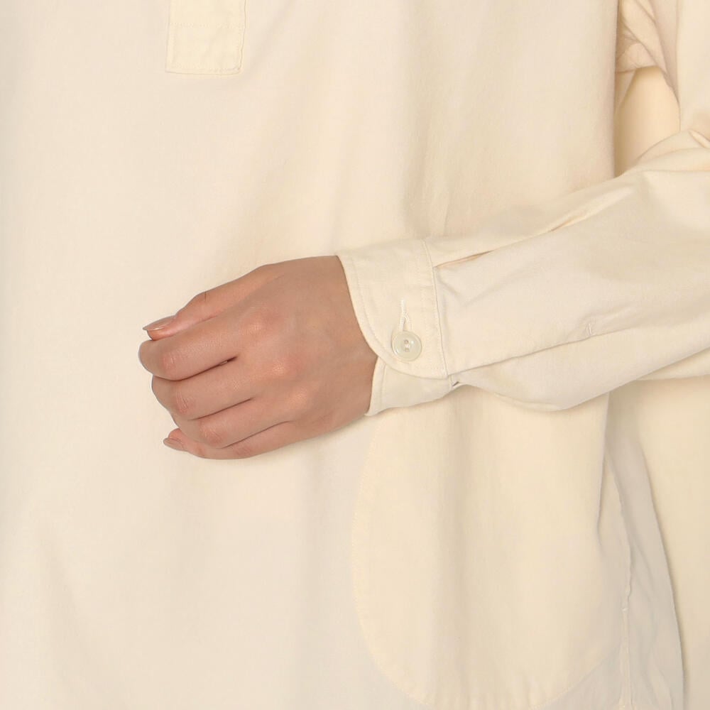 WOMEN'S COTTON FLANNEL ROUND COLLAR PULLOVER SHIRT｜SHIRT｜DANTON