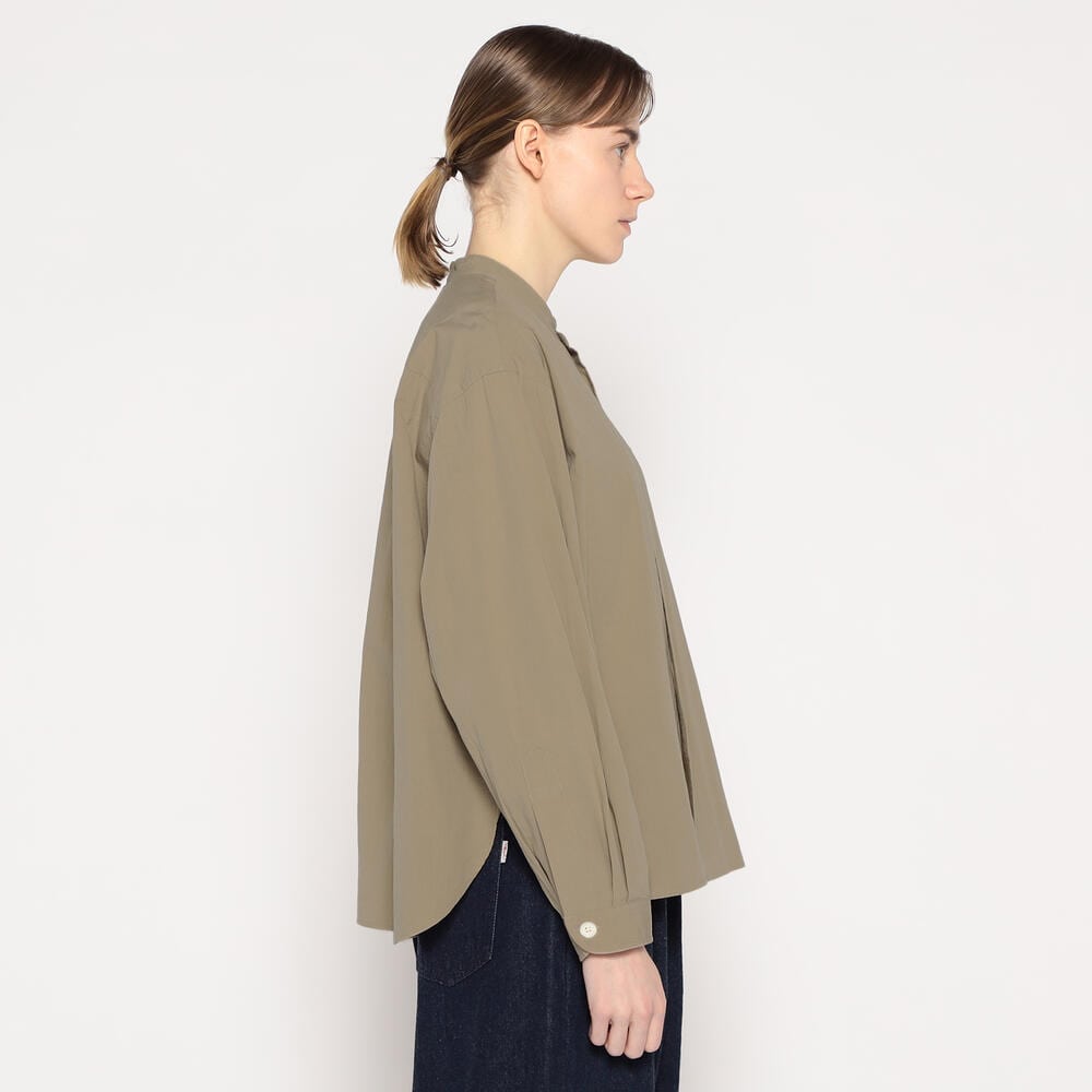 DANTON⭐︎美品 WOMEN'S ORGANIC COTTON WASHER BAND COLLAR SHIRT｜SHIRT