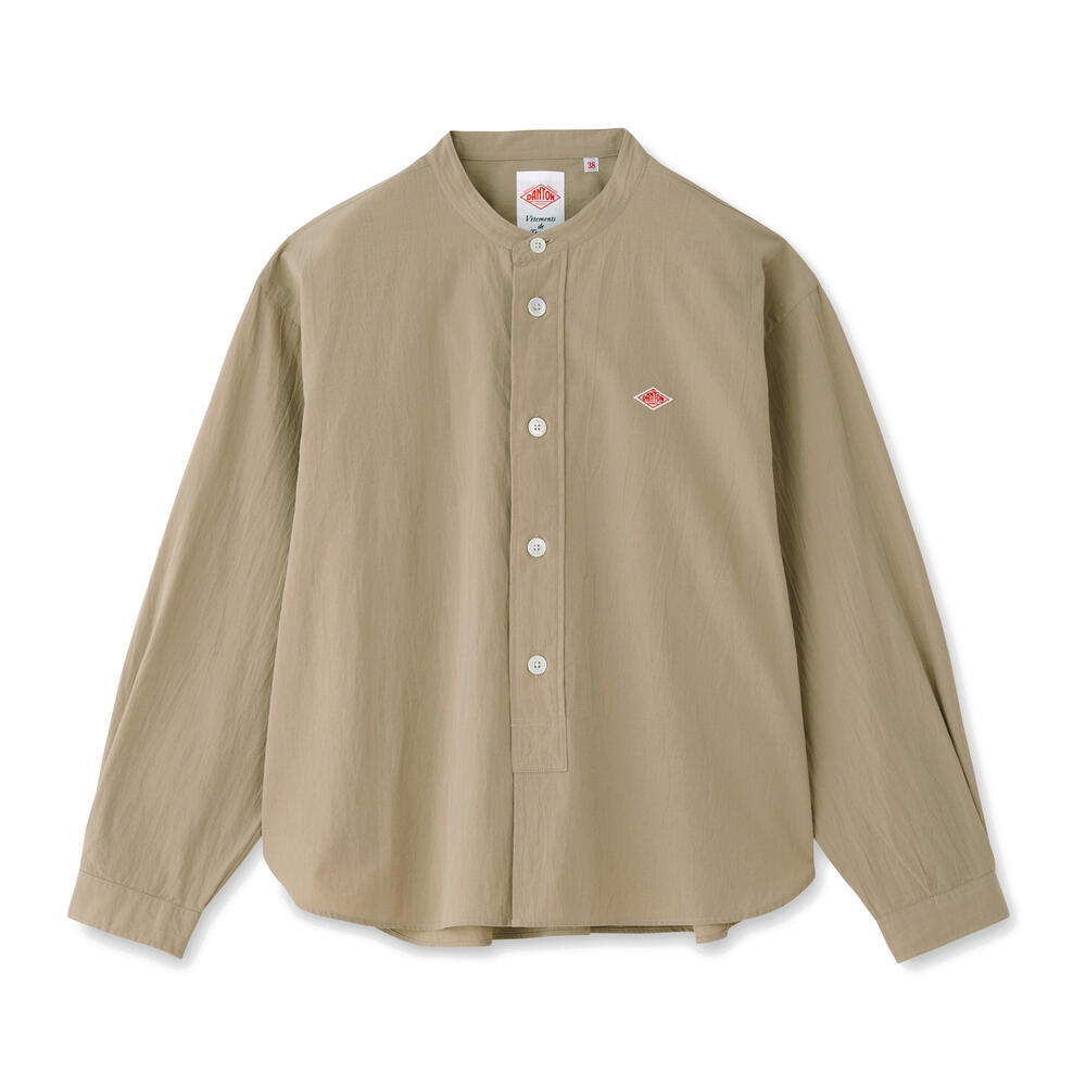 DANTON オリーブグリーン シャツジャケット サイズ40 DANTON オリーブ ボタン付きシャツジャケット サイズ40