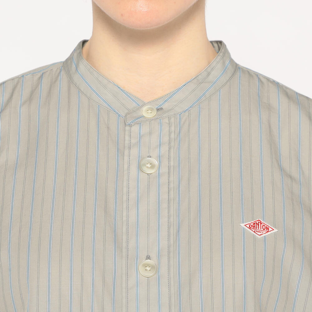 WOMEN'S COTTON POPLIN BAND COLLAR SHIRT｜SHIRT｜DANTON