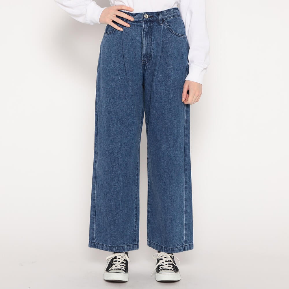 WOMEN'S JAPANESE DENIM TUCK STRAIGHT PANTS｜PANTS｜DANTON