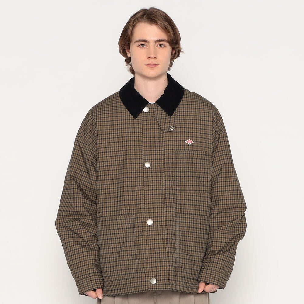 MEN'S NYLON TUSSAH WORK JACKET PLAID｜COAT｜DANTON(ダントン