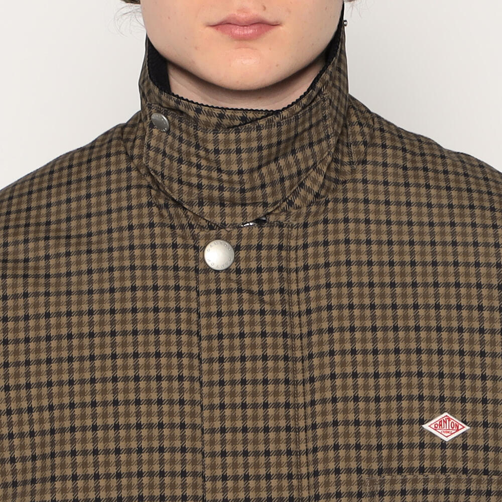 MEN'S NYLON TUSSAH WORK JACKET PLAID｜COAT｜DANTON(ダントン