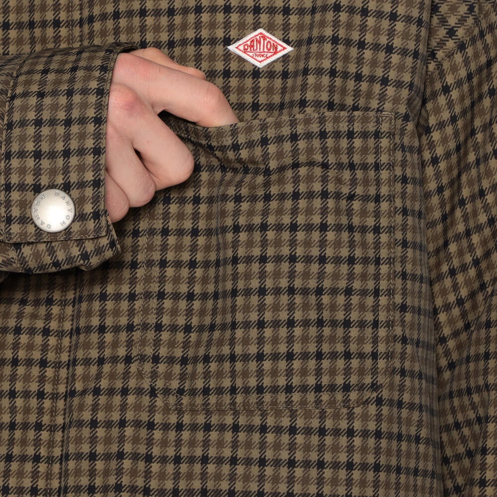 MEN'S NYLON TUSSAH WORK JACKET PLAID｜COAT｜DANTON(ダントン