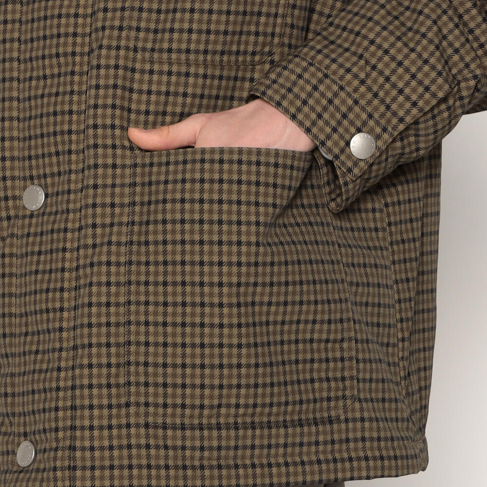 MEN'S NYLON TUSSAH WORK JACKET PLAID｜COAT｜DANTON(ダントン