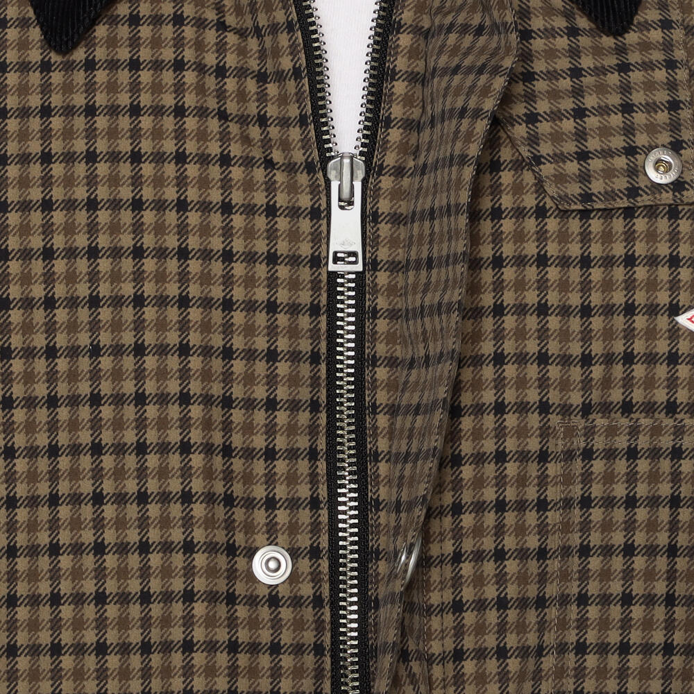 MEN'S NYLON TUSSAH WORK JACKET PLAID｜COAT｜DANTON(ダントン
