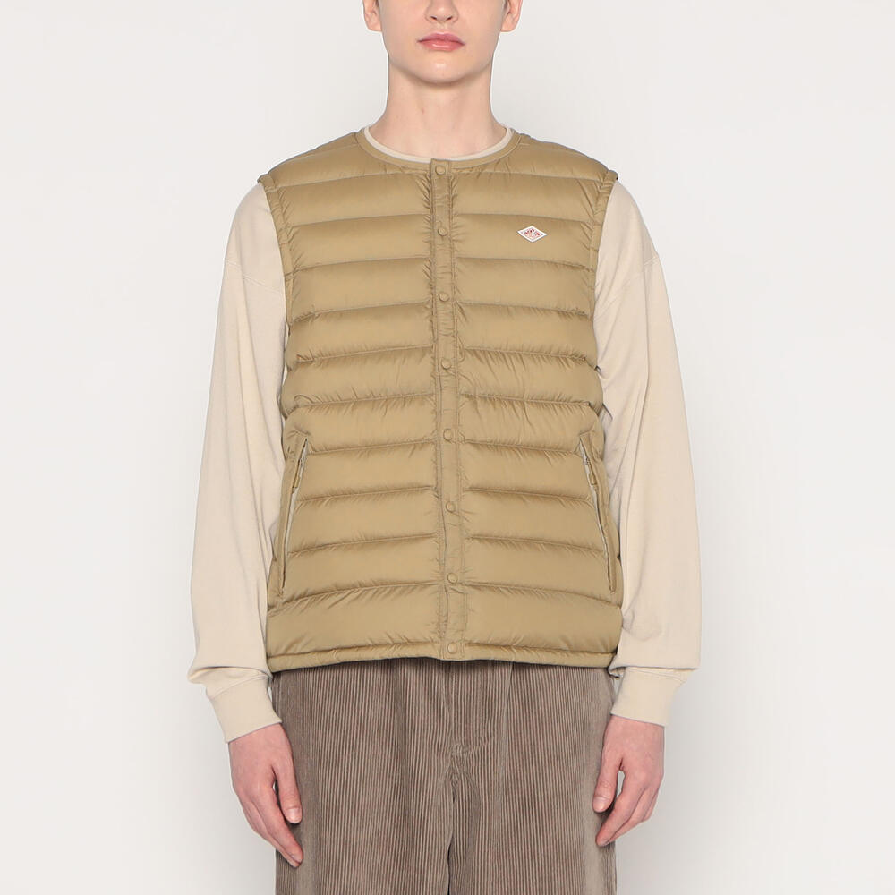 ジャケット・アウター DANTON NYLON INNER DOWN CREWNECK VEST 42 DANTON [ダントン] W INNER DOWN CREWNECK VEST [DT-A0002NNF-T