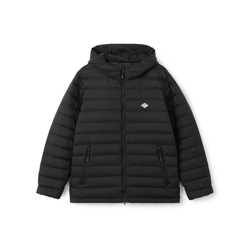 DANTON /ダントン POLYESTER DOWN ブラック S MEN'S NYLON TAFFETA MIDDLE DOWN HOODED JACKET｜COAT｜DANTON