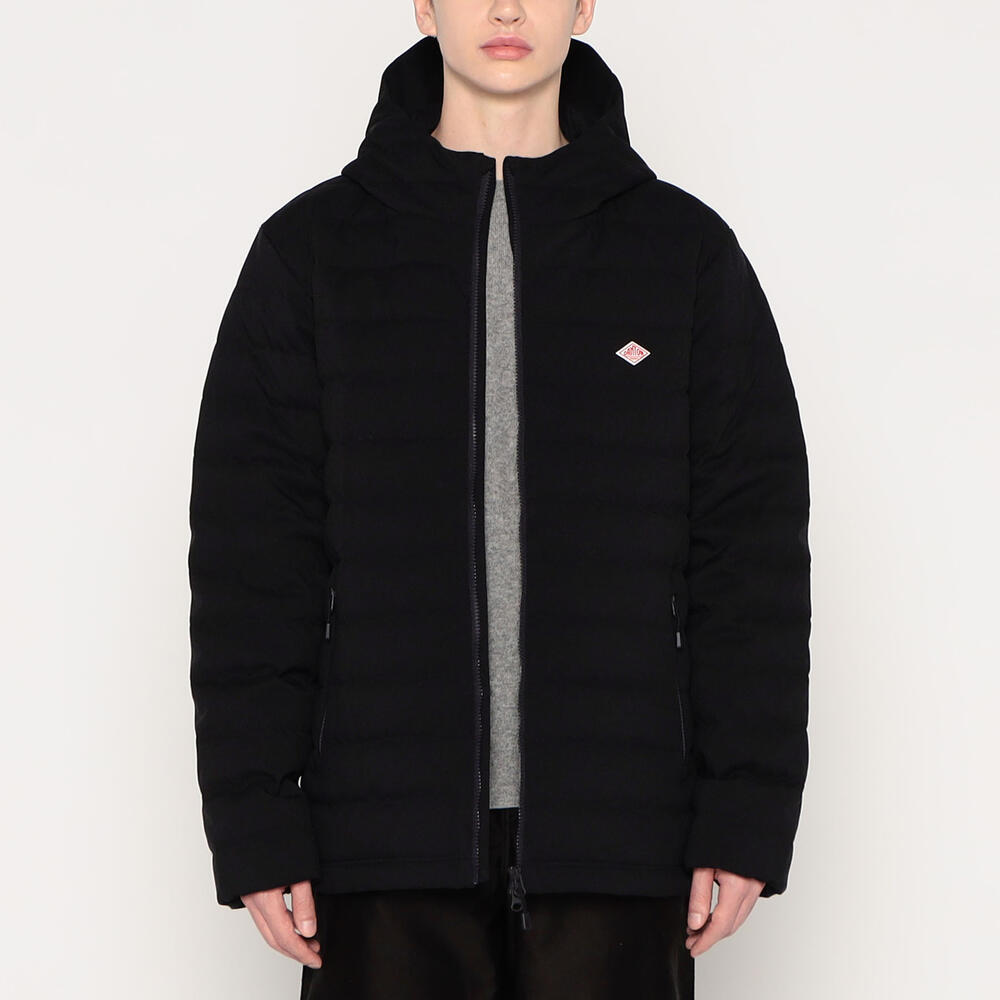 MEN'S WOOL LIKE POLYESTER MIDDLE DOWN HOODED JACKET｜COAT｜DANTON