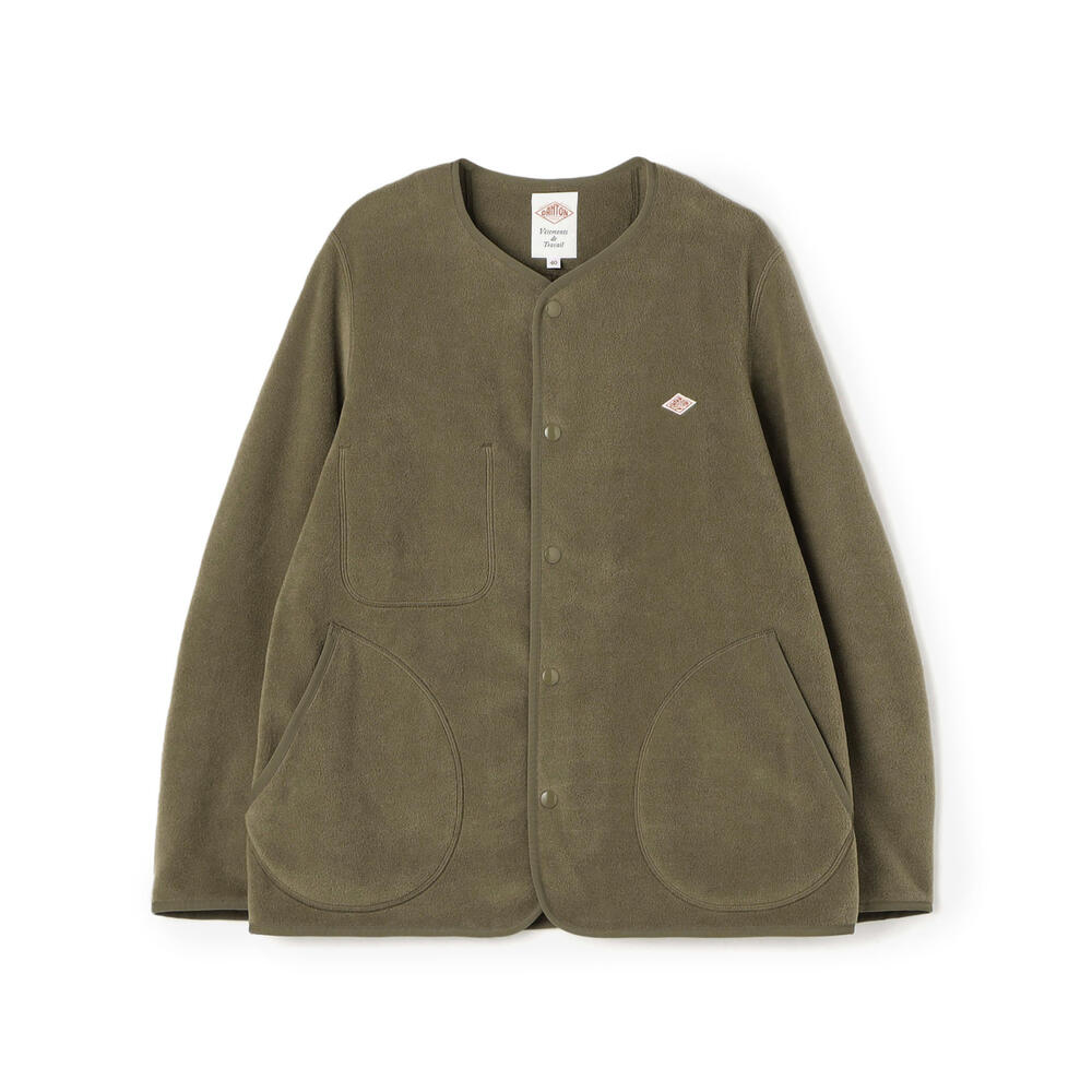 ジャケット・アウター DANTON COLLARLESS JACKET 2024 AUTUMN & WINTER> -NEW ARRIVAL- FLEECE COLLARLESS JACKET