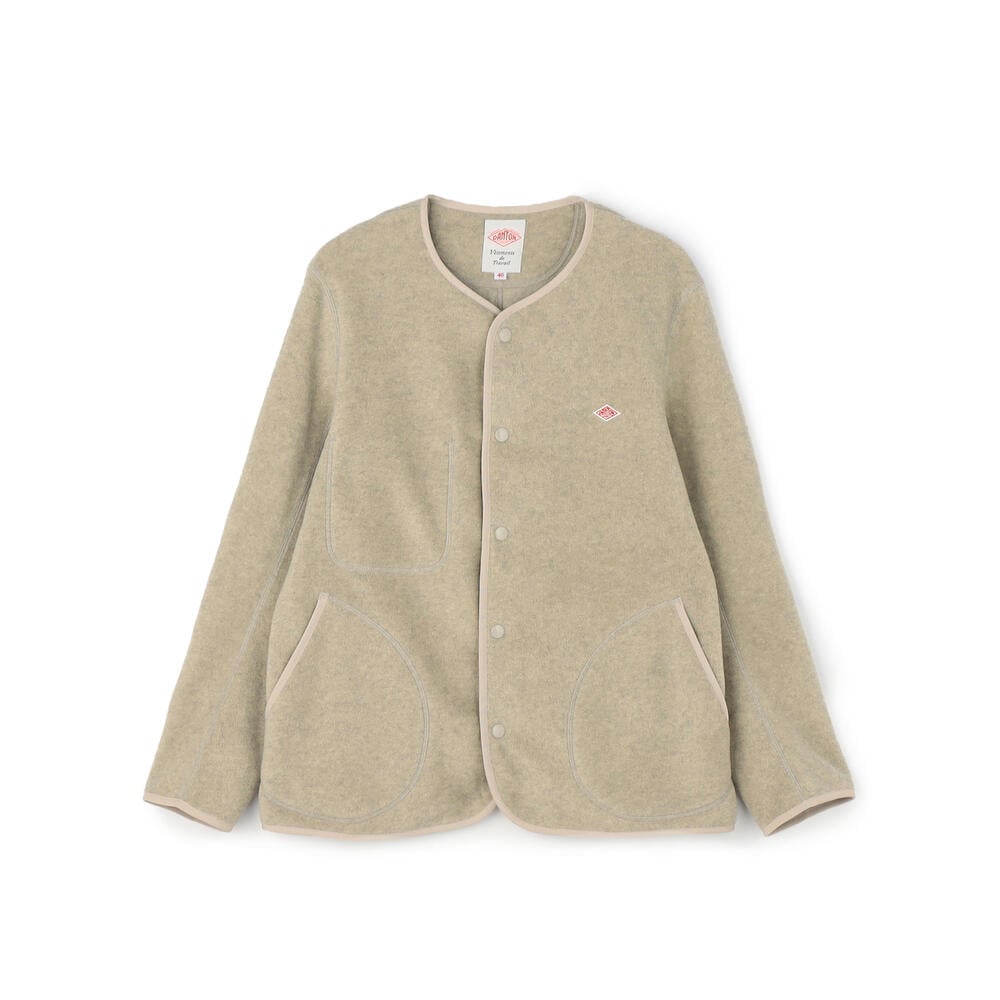 MEN'S FLEECE COLLARLESS JACKET｜CUT AND SEWN｜DANTON