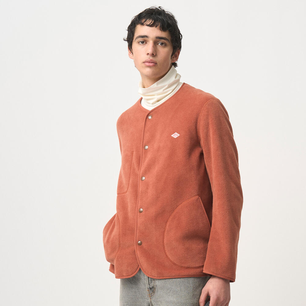 MEN'S FLEECE COLLARLESS JACKET｜CUT AND SEWN｜DANTON