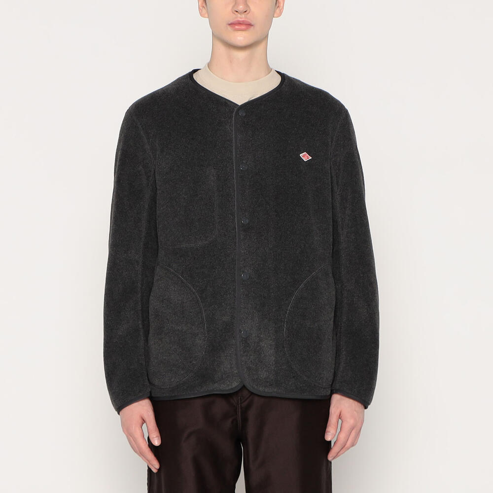 【美品】DANTON COLLARLESS JACKET Danton Katsuragi Collarless Jacket Charcoal Black